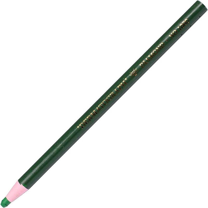 LENITH Korean Glass Markers Grease Pencils Peel-Off Type Grease Pencils China and Porcelin Marker/Wax pencil for Vinyl, Metal, Skin, Paper, window glass, Checking Markers (12 Pencils) Color:Green - Image 4